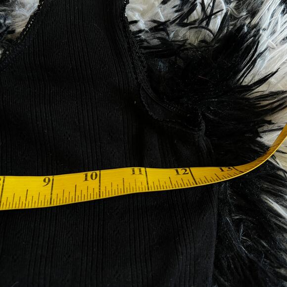 Black Lace Trim Tank Top, Gothic Whimsigoth Grunge‎ Indie Sleaze Small - Picture 6 of 6